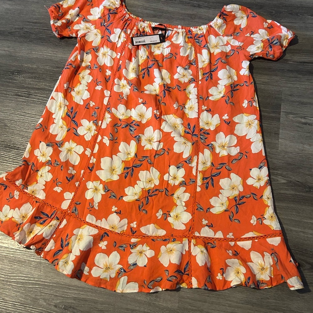 Cotton On Orange Floral Mini Dress